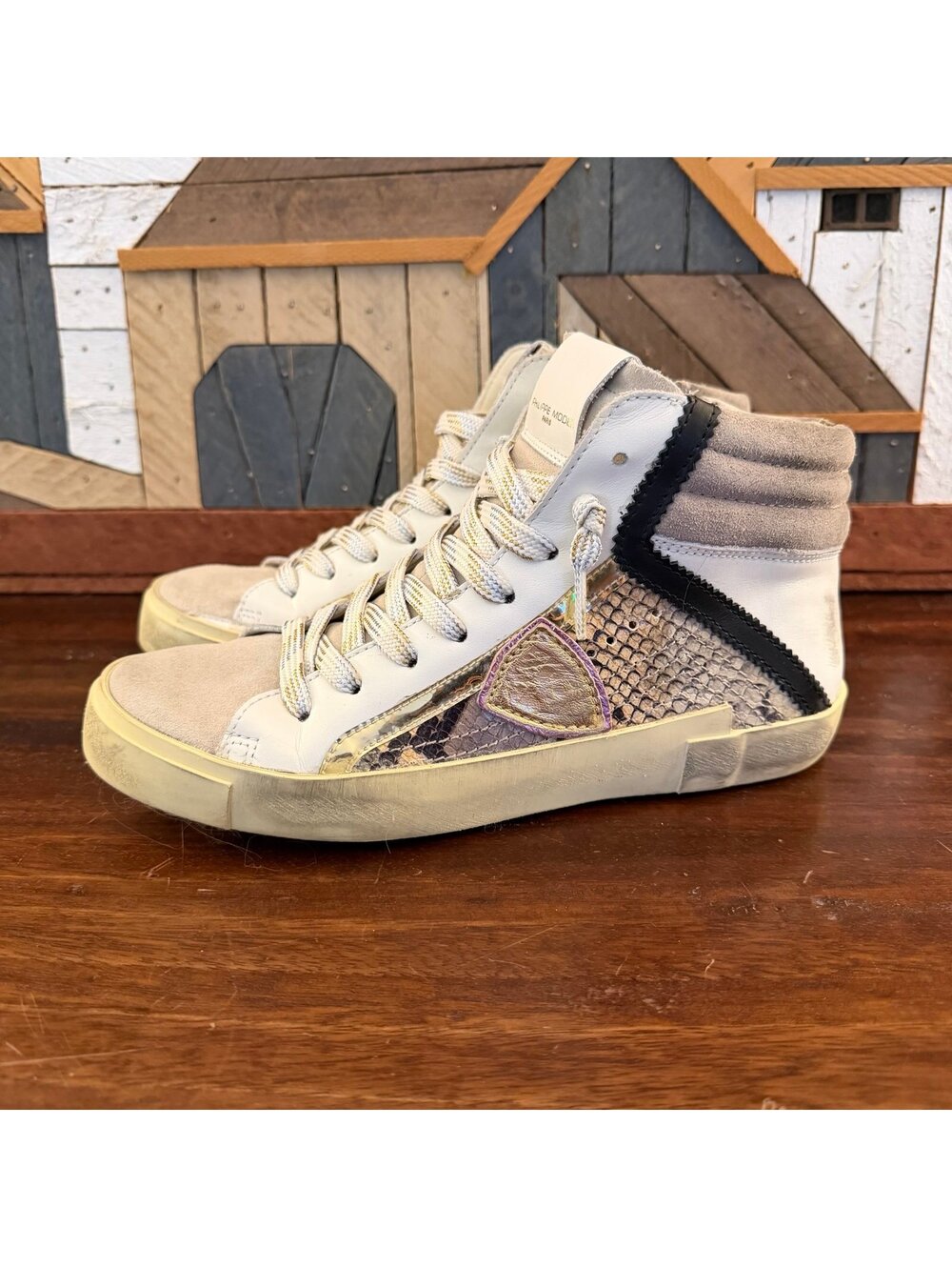 Philippe Model PRSX‎ High-Top Python Mixage Sneakers 38